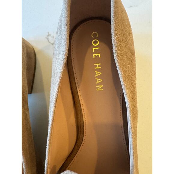 Cole Haan suede tan block heel - Picture 9 of 10